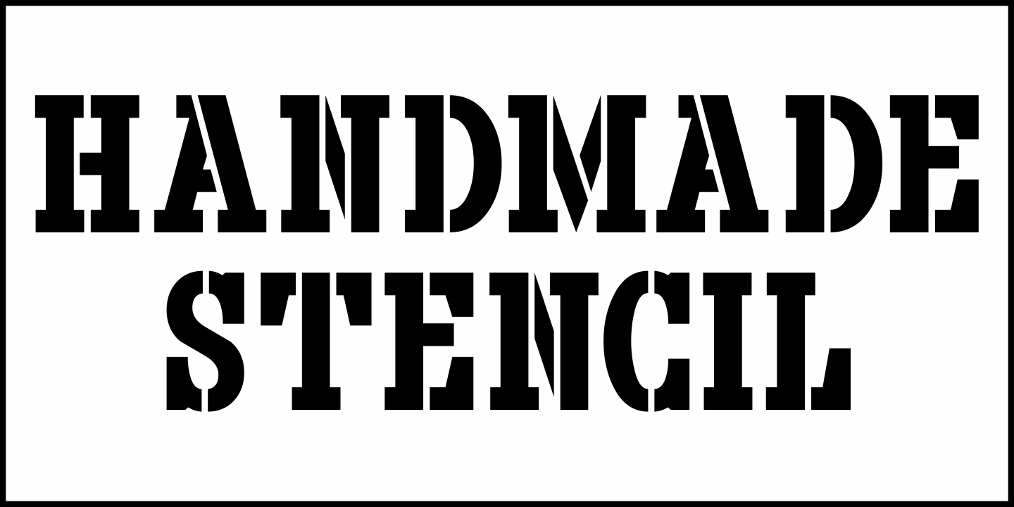 Handmade Stencil Font Poster #2