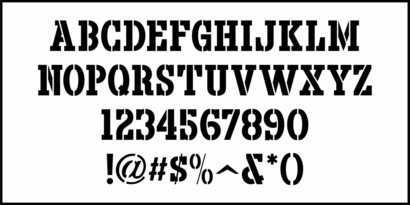 Handmade Stencil Font Poster #3