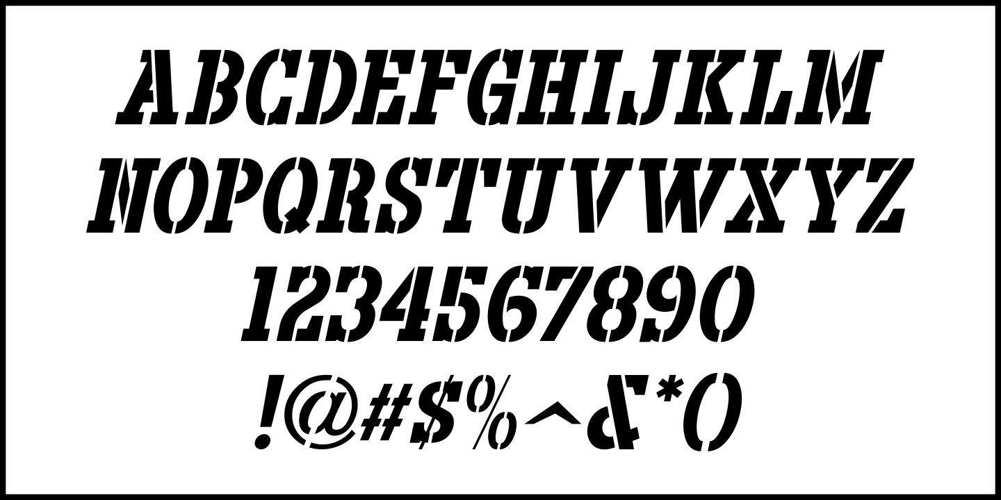 Handmade Stencil Font Poster #5