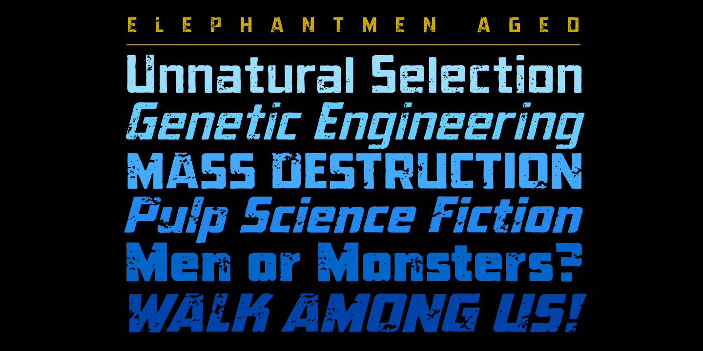 Elephantmen Font Poster #1