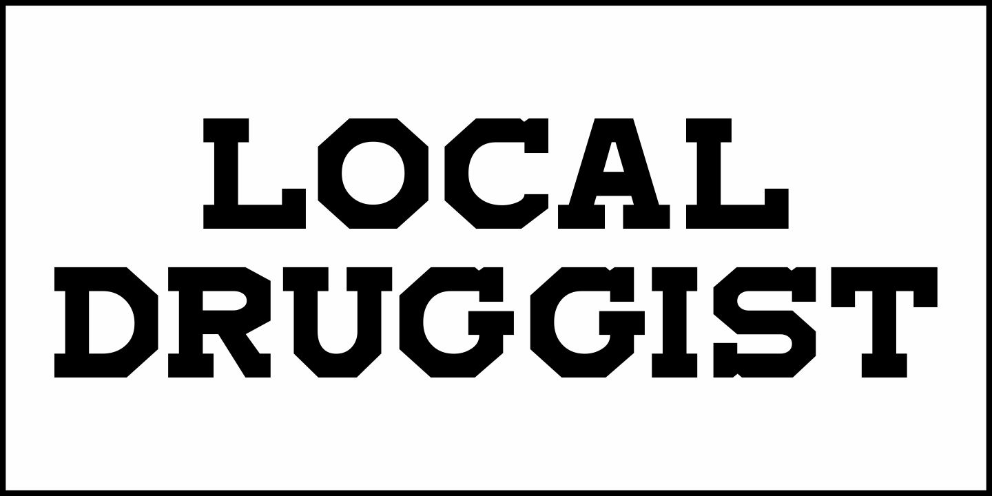 Local Druggist Font Poster #1