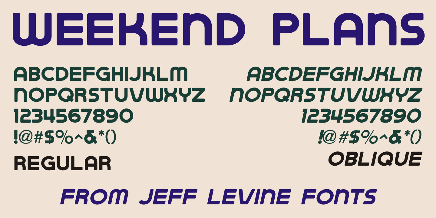 Weekend Plans Font Poster #3