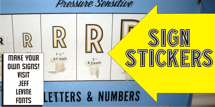 Sign Stickers Font Family Poster
