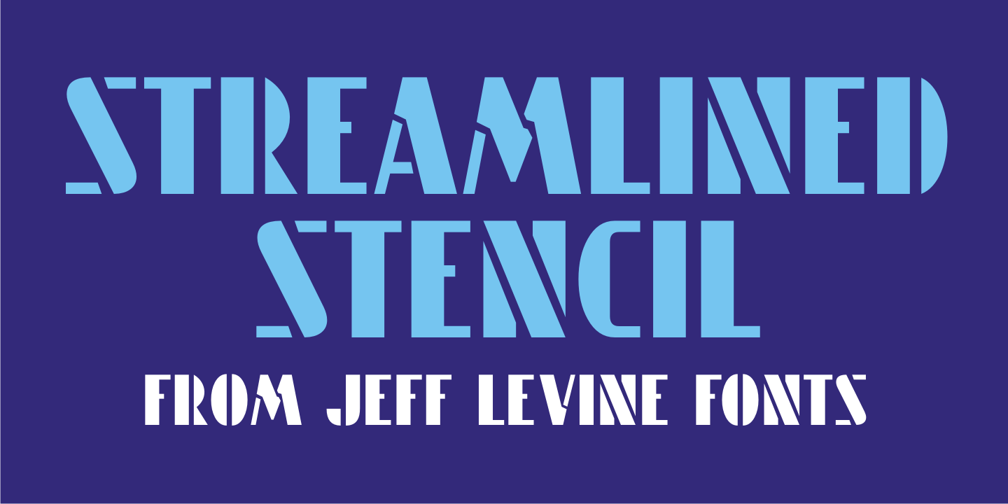 Streamlined Stencil Font Poster #1