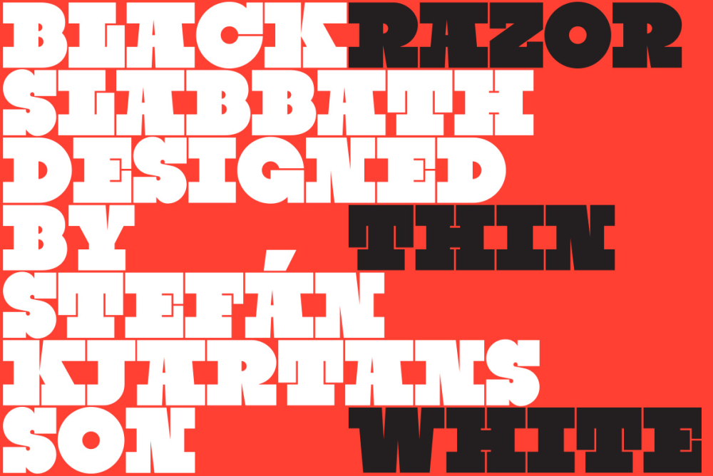YWFT Black Slabbath Regular Font Poster #1