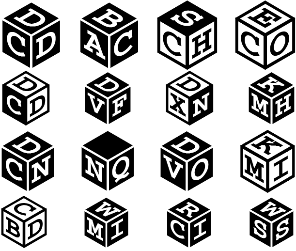 Blockograms Font Poster #2