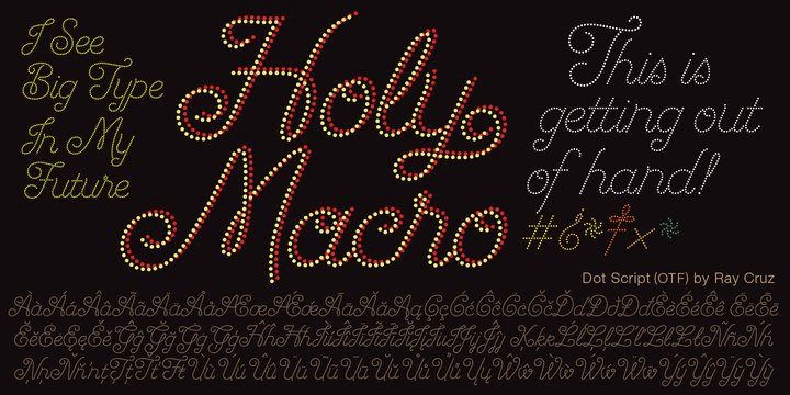 Dot Script Font Poster #1
