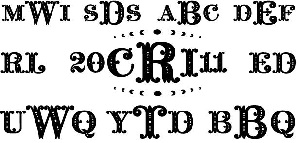 Noir Monogram Font Poster #1