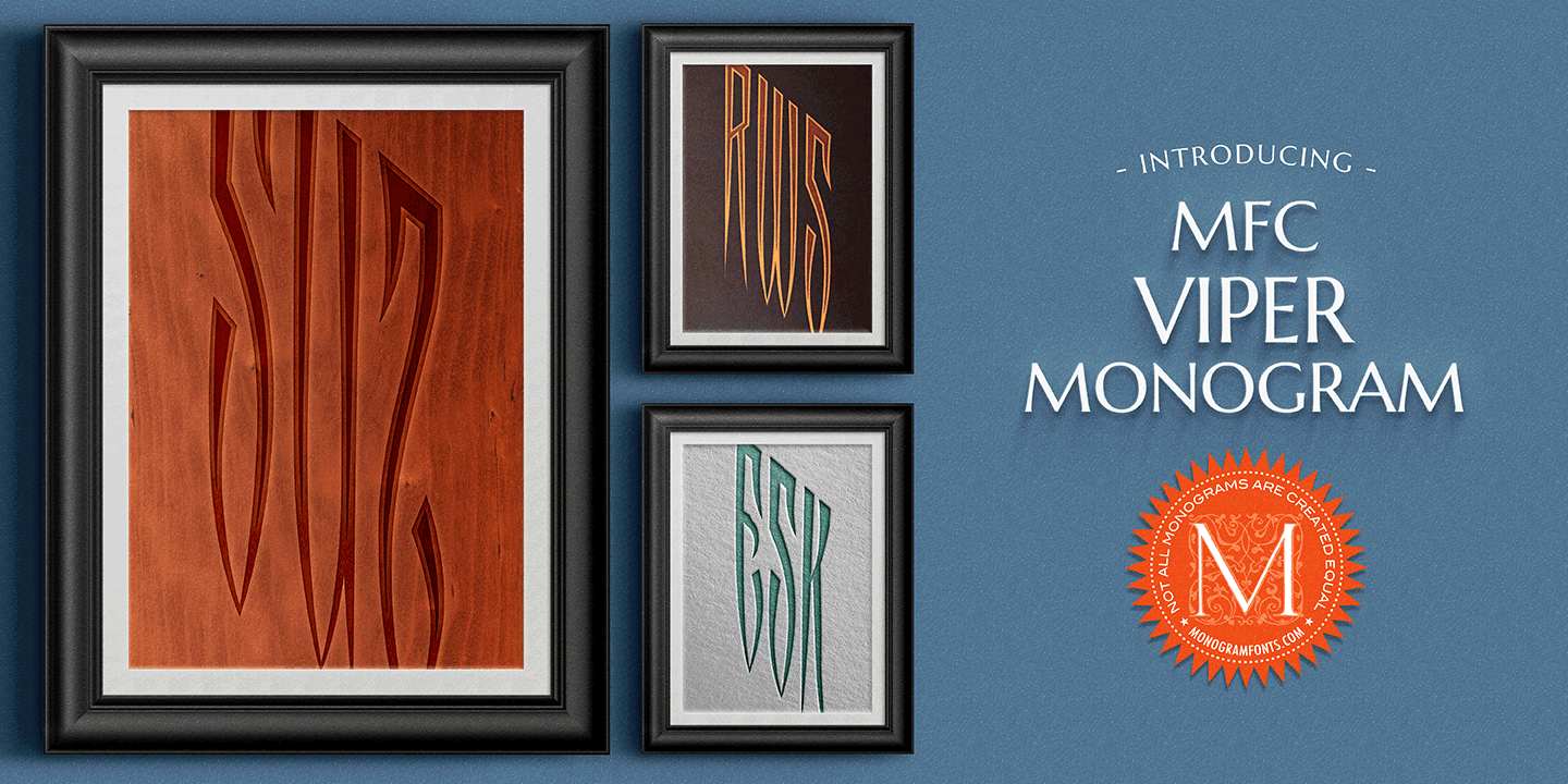 Viper Monogram Font Poster #1