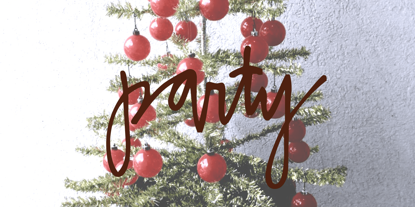 Holiday and Party Words Font Poster #1