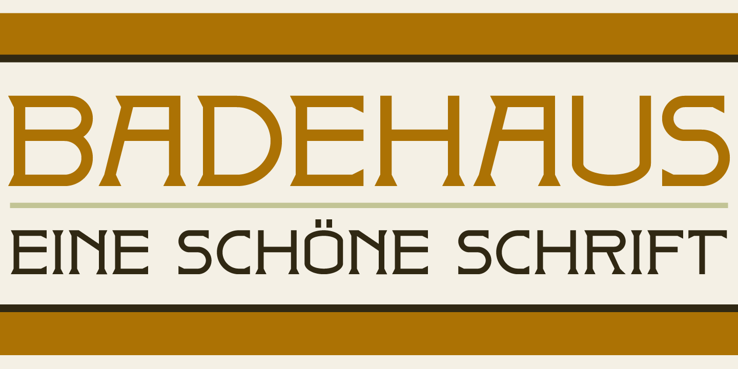 Badehaus Font Poster #1