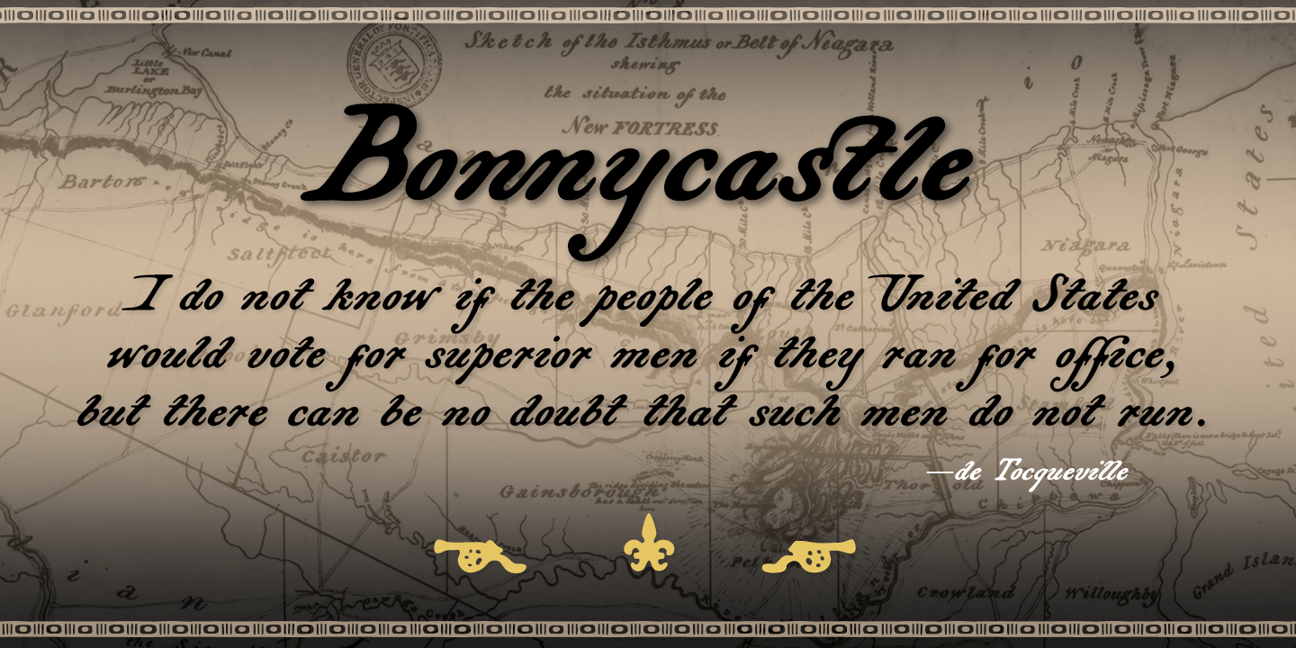 Bonnycastle Font Poster #1