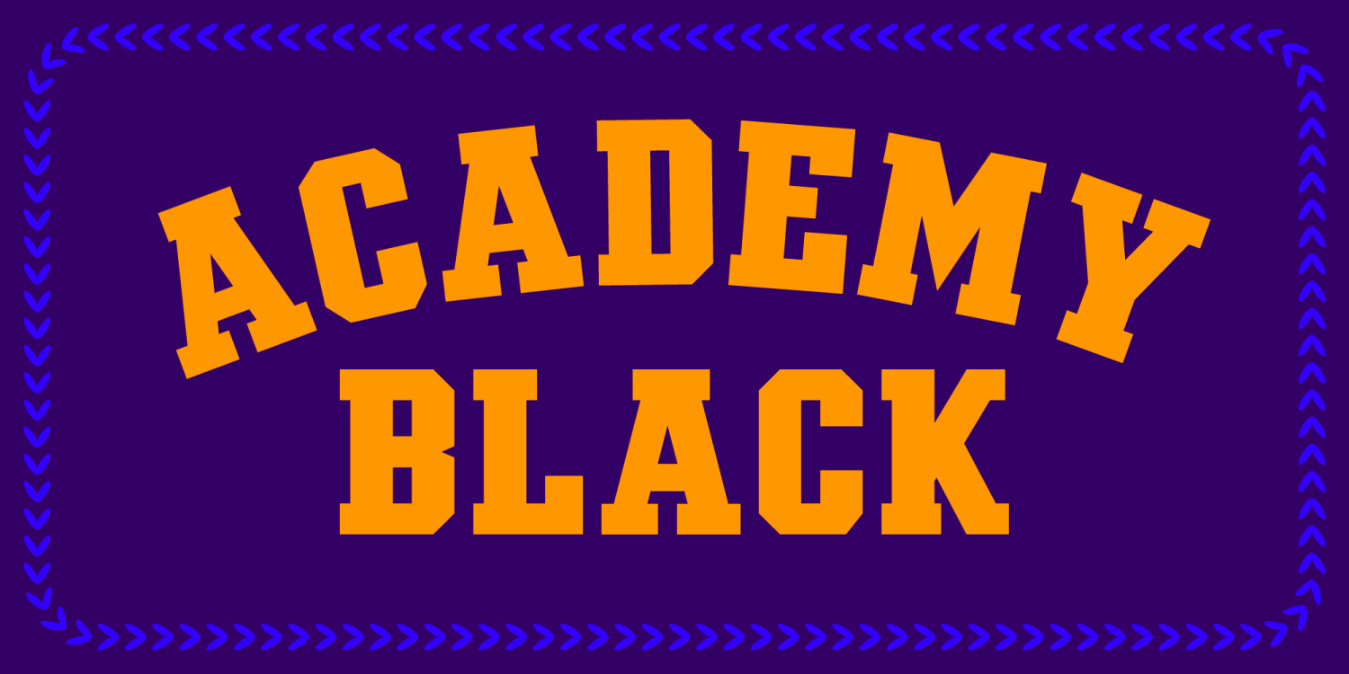 Academy Black Font Poster #1