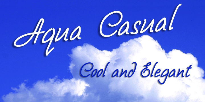 Aqua Casual Font Poster #1