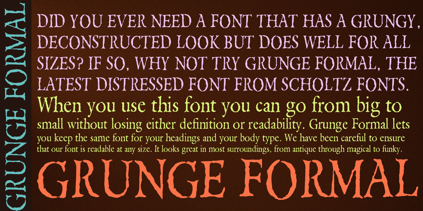 Grunge Formal Font Poster #1