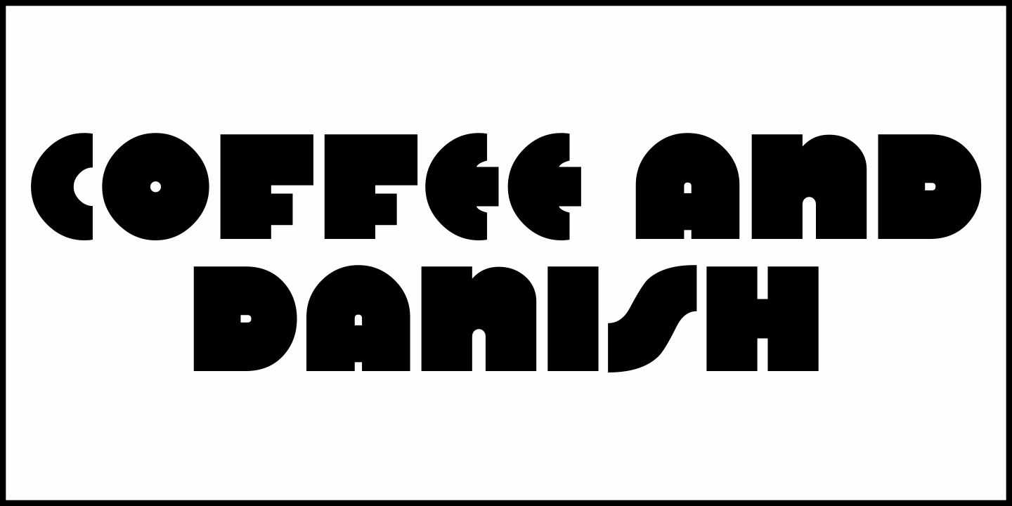Coffee and Danish Font Poster #2