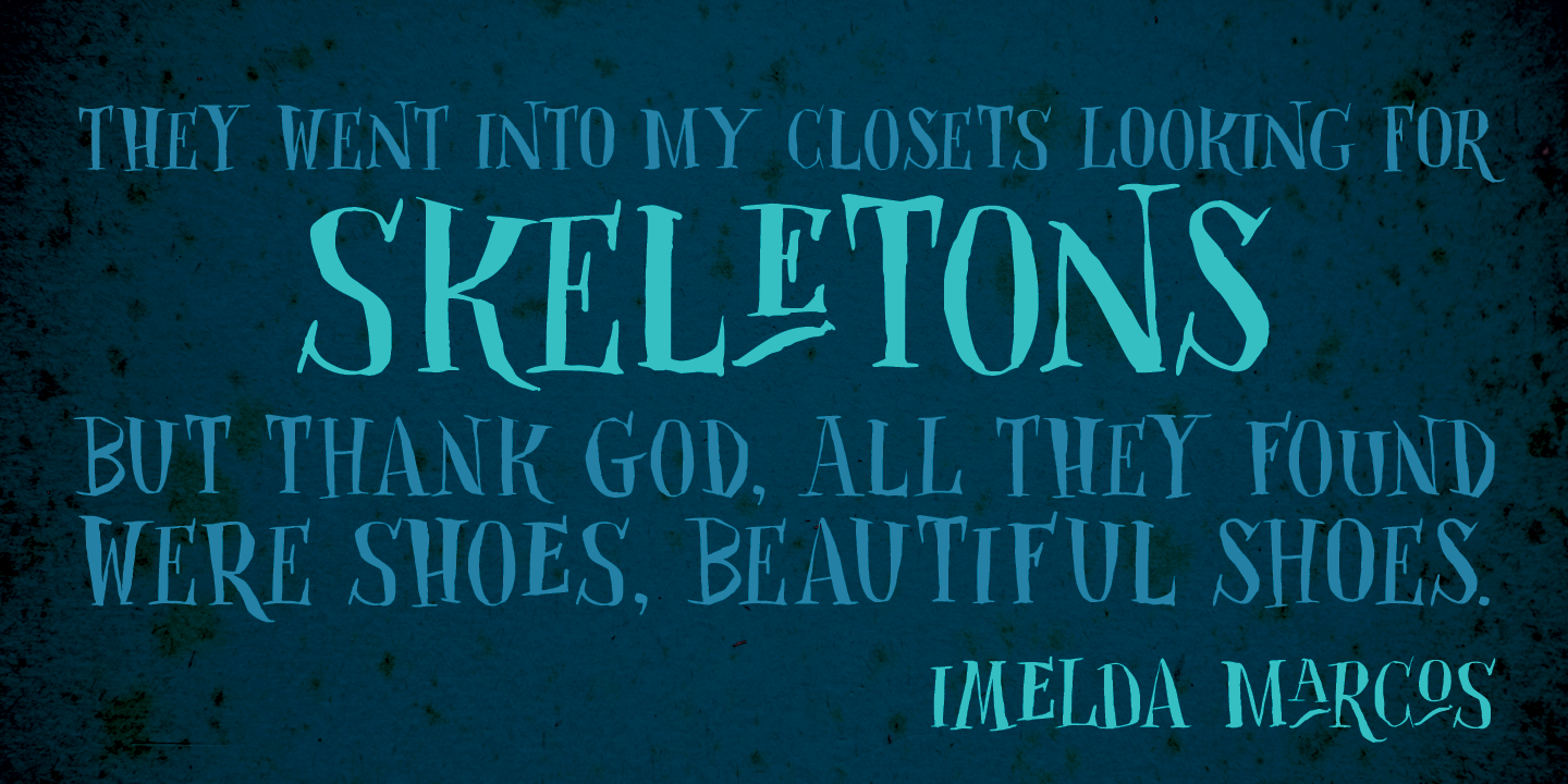 Closet Skeleton Font Poster #1
