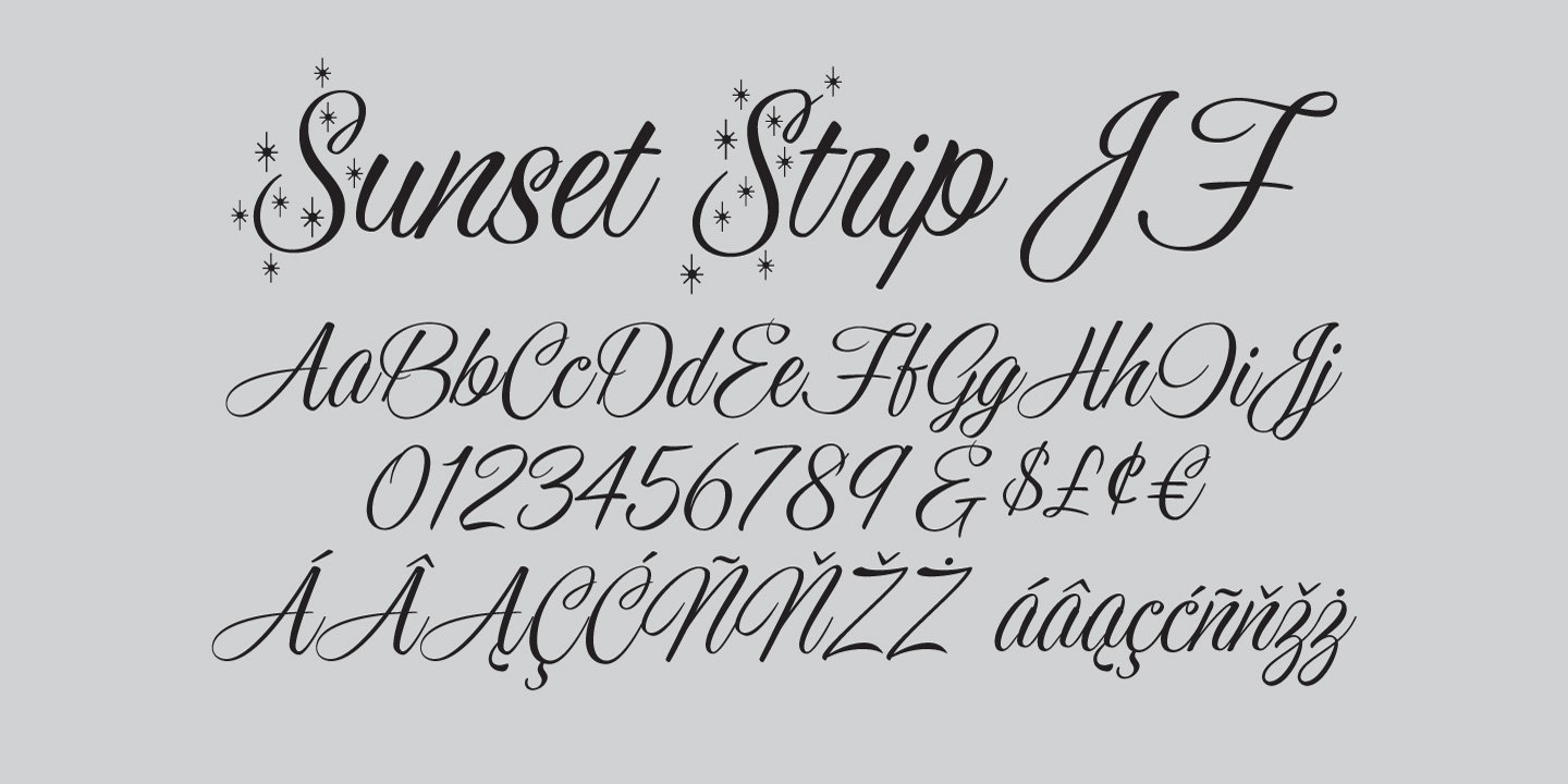 Sunset Strip Font Poster #1