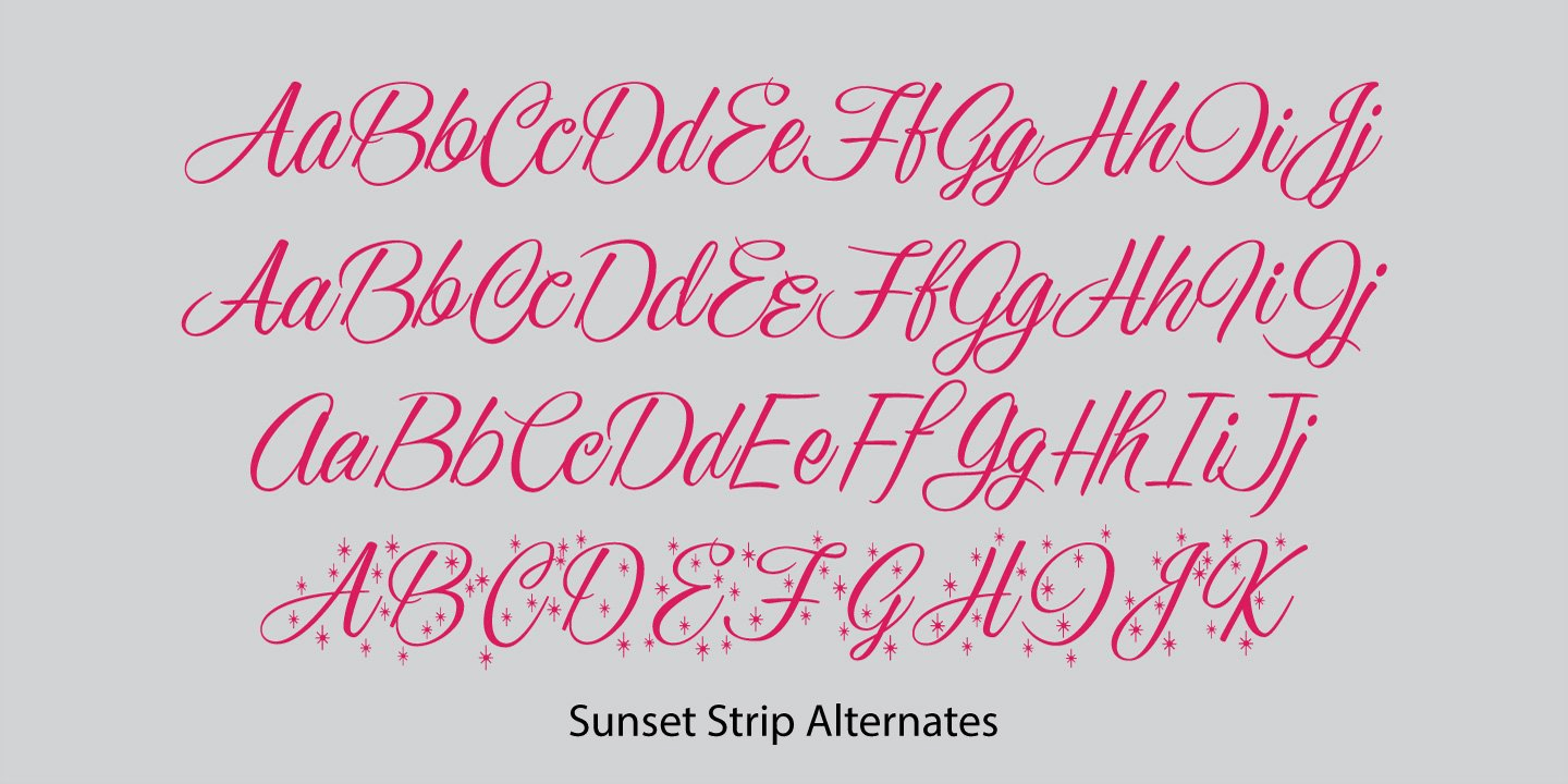 Sunset Strip Font Poster #1