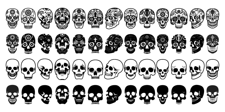 ABTS Day of the Dead Complete Family Font Poster #1