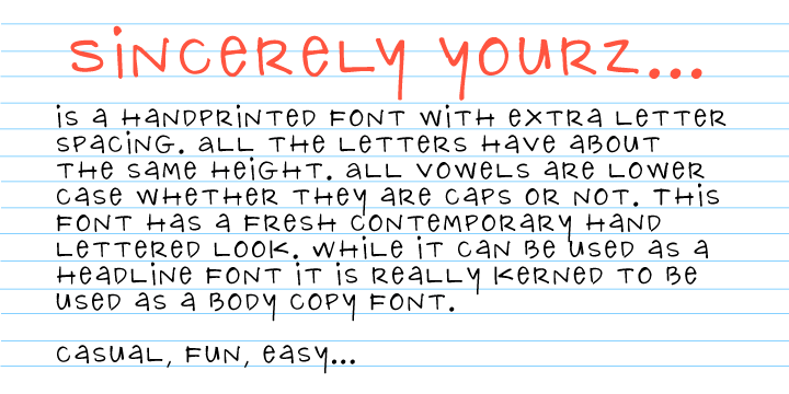 Sincerely Yourz Font Poster #1