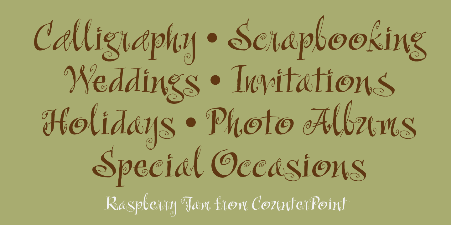 Raspberry Jam Font Poster #1