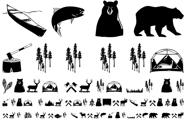 Wilderness Doodles Poster