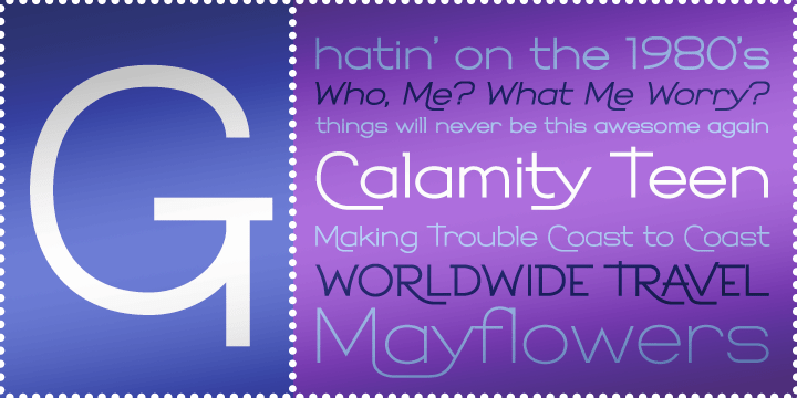 Calamity Teen BTN Font Family