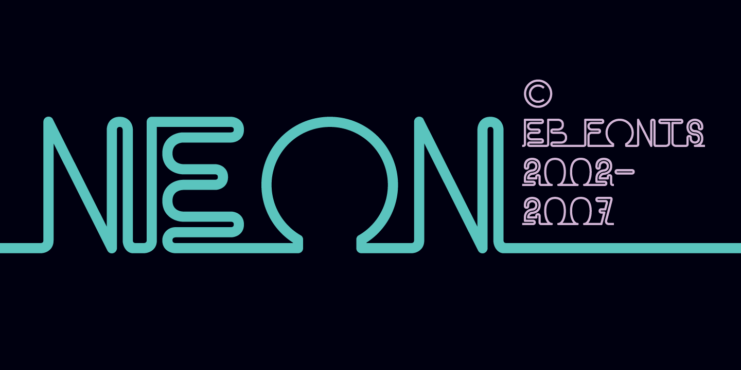 EB Neon Font Family Poster