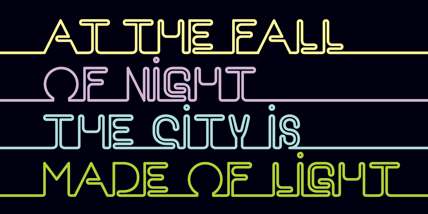 EB Neon Font Poster #1