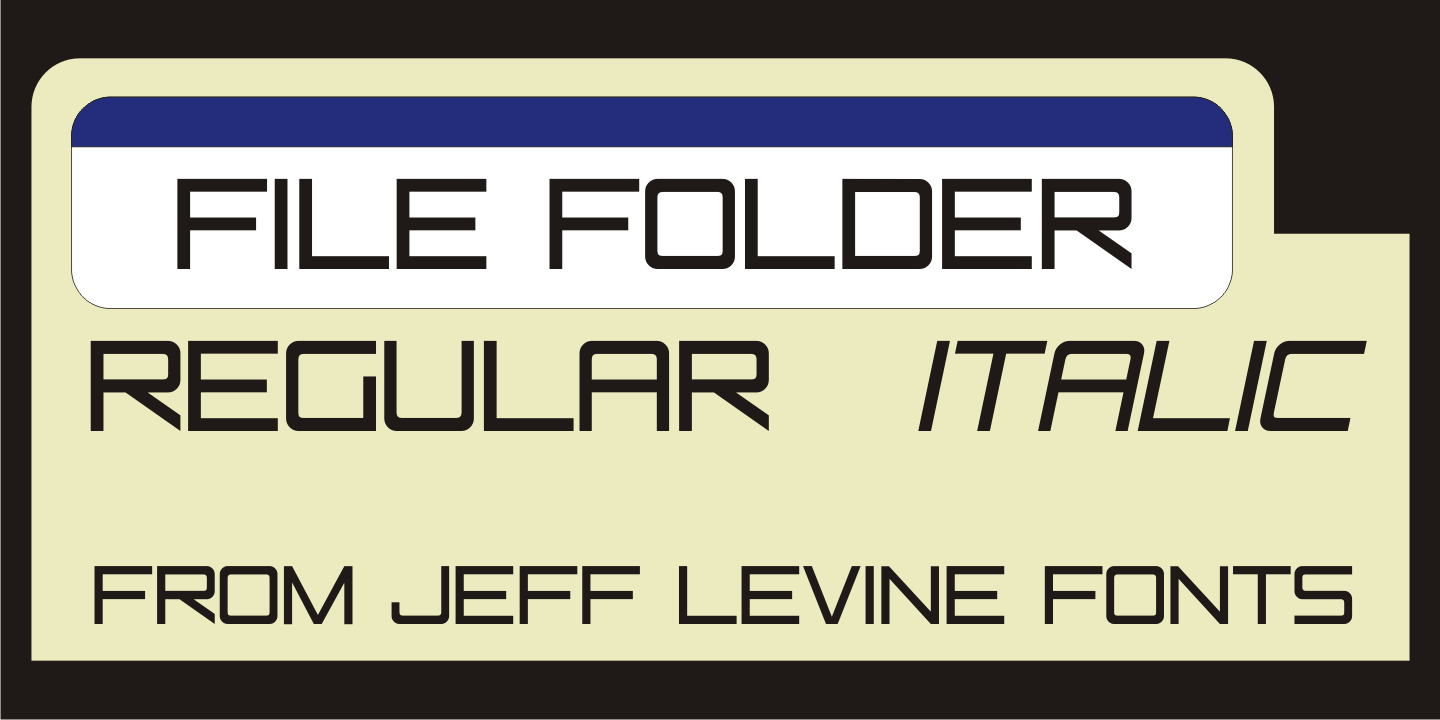 File Folder Font Family Poster