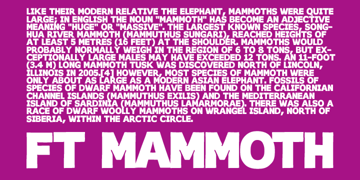 FT Mammoth Font Poster #1