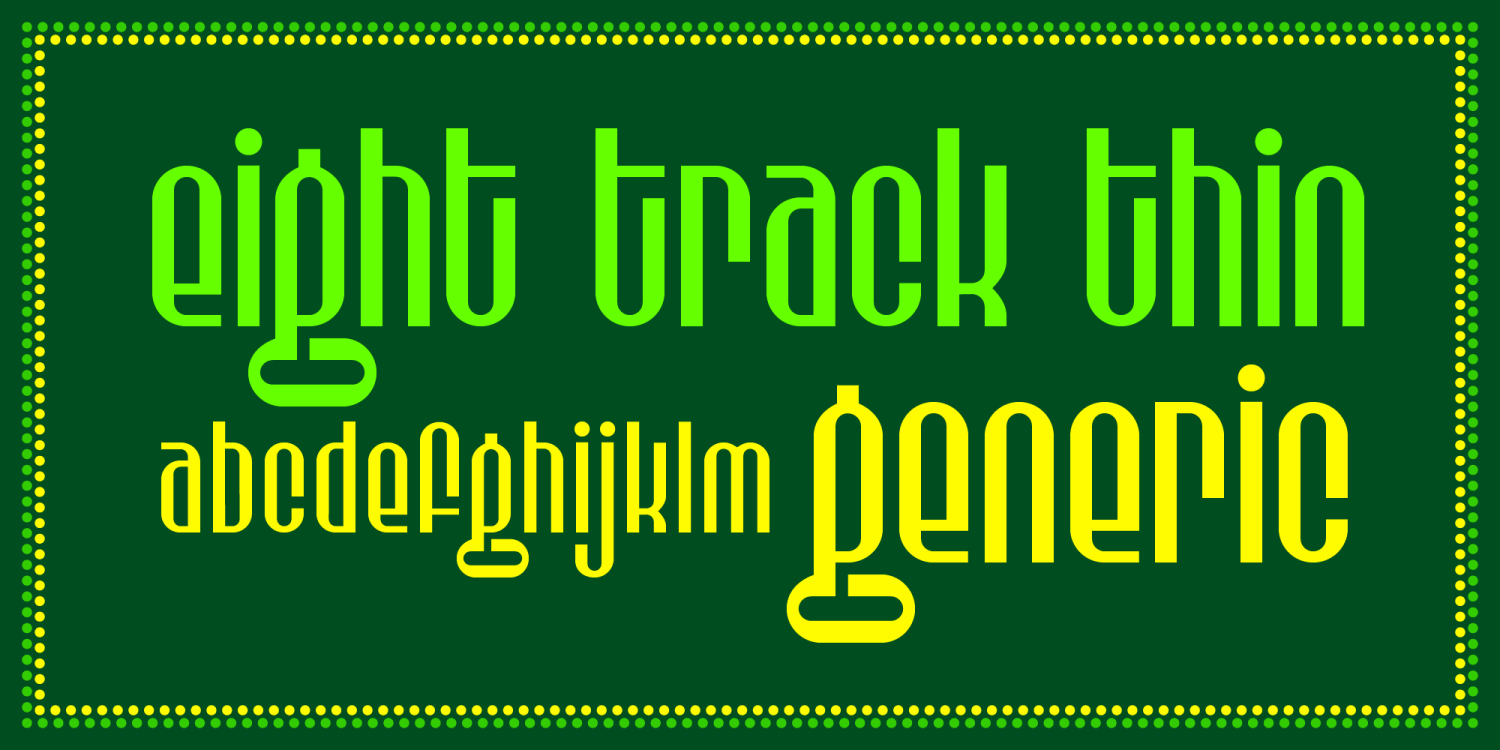 Eight Track Generic Thin Font Poster #1
