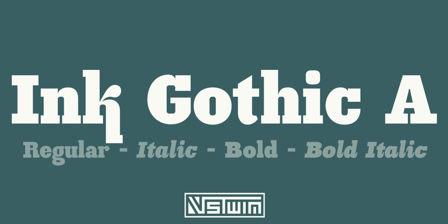 Ink Gothic A Font Family Poster