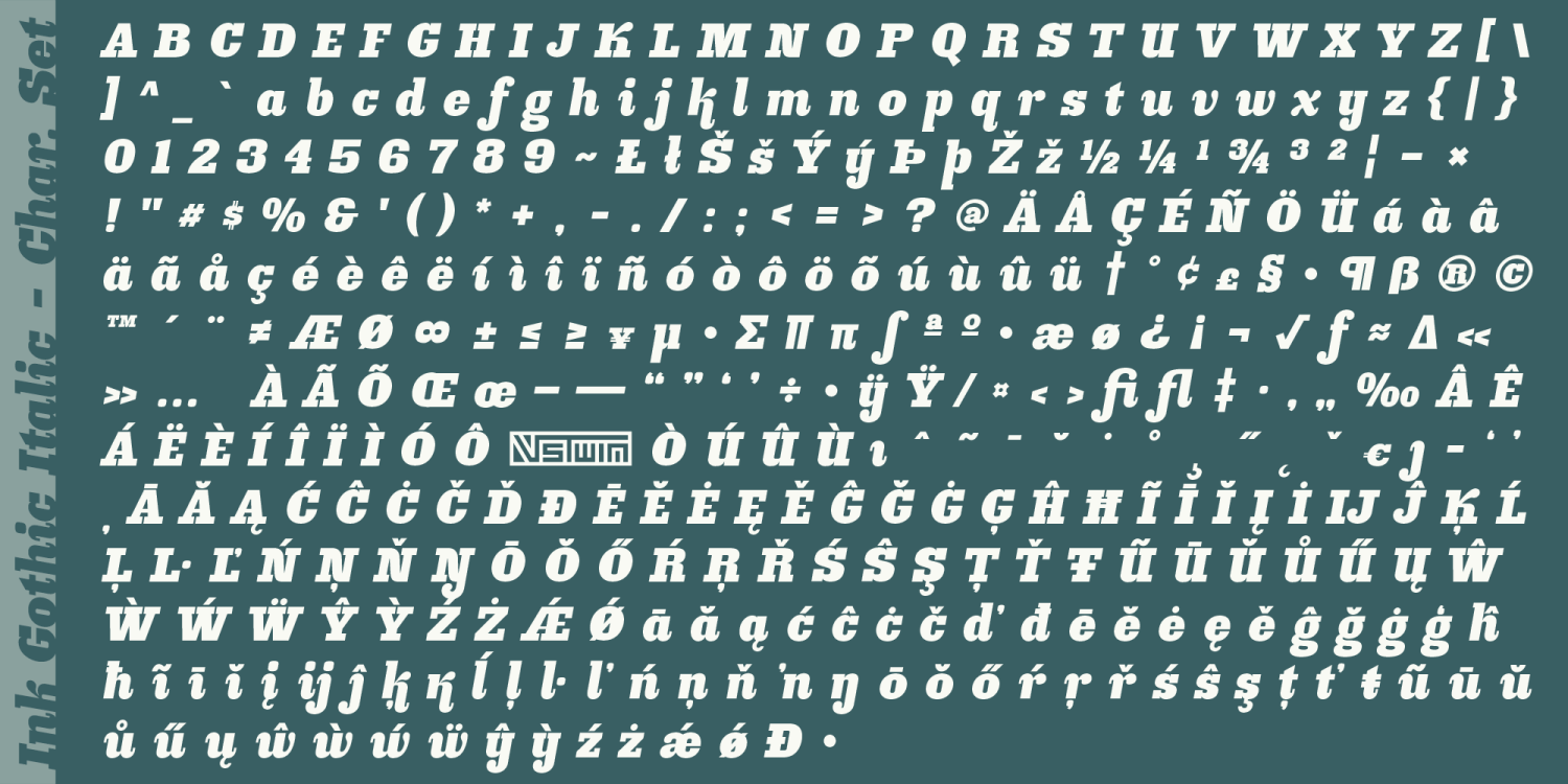 Ink Gothic A Font Poster #1