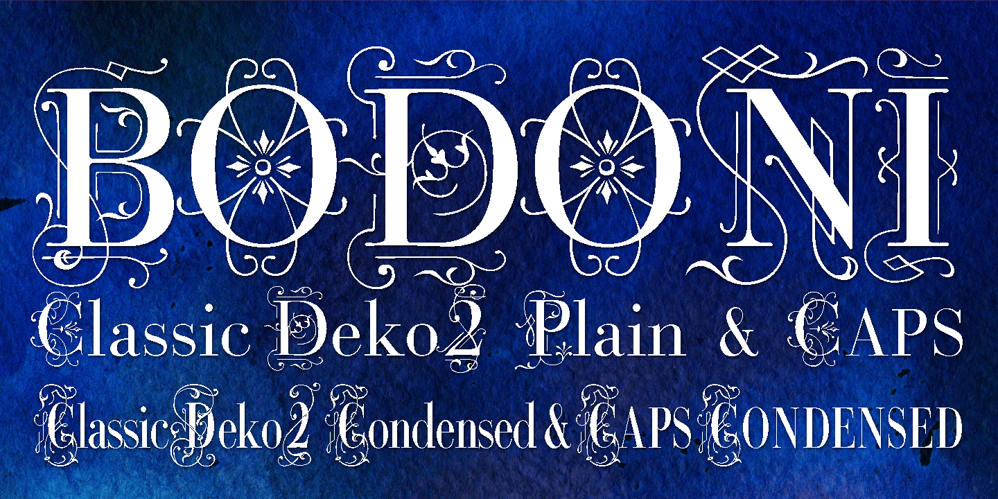 Bodoni Classic Deco Two Poster