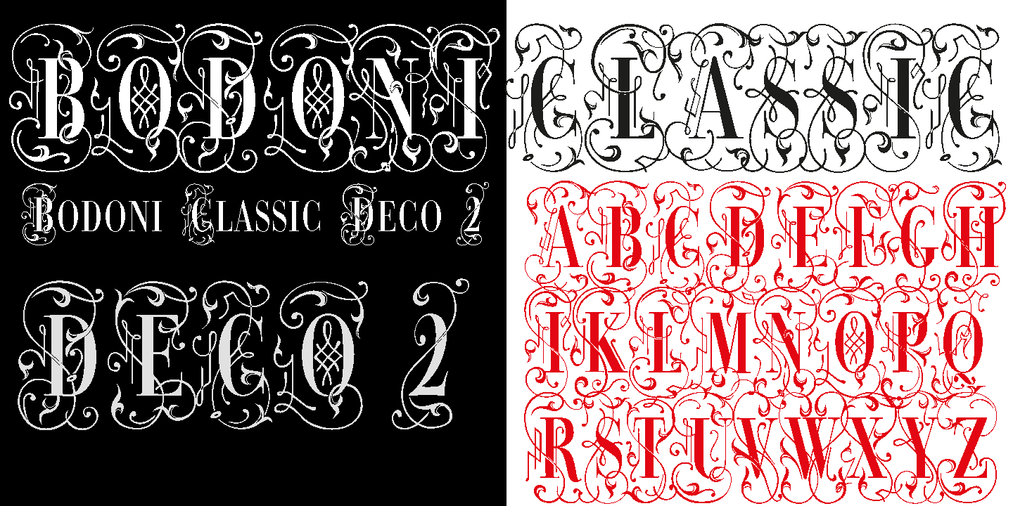 Bodoni Classic Deco Two Font Poster #1