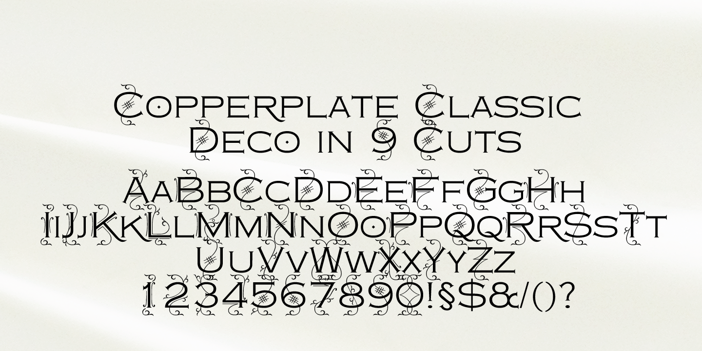 Copperplate Deco Font Poster #1