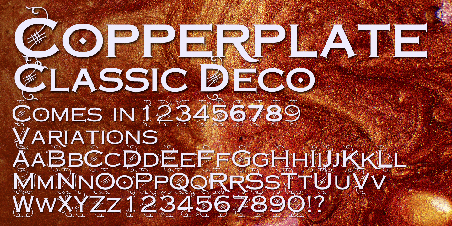 Copperplate Deco Font Poster #1
