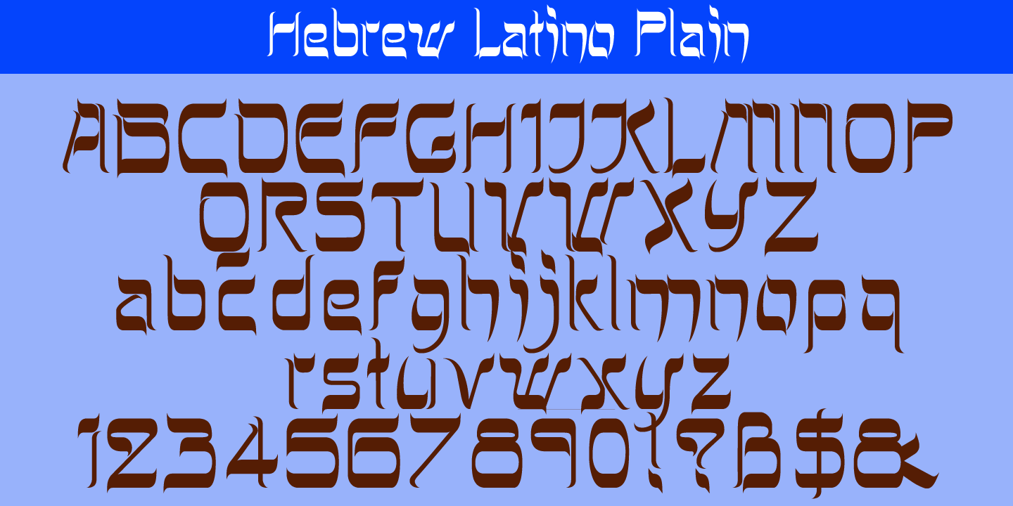 Hebrew Latino Font Poster #1