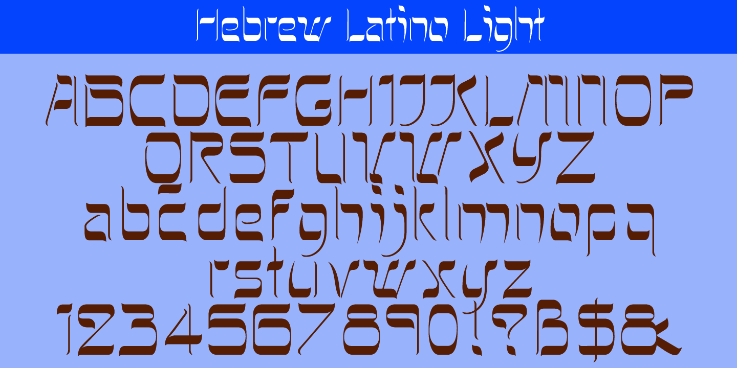 Hebrew Latino Font Poster #1