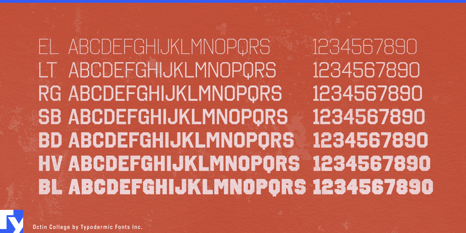 Octin College Font Poster #1