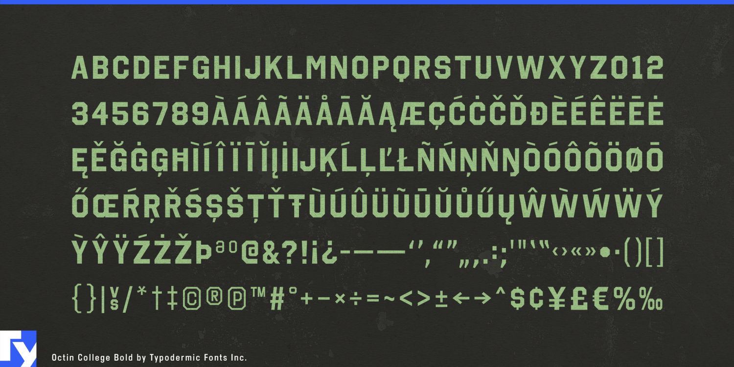Octin College Font Poster #1