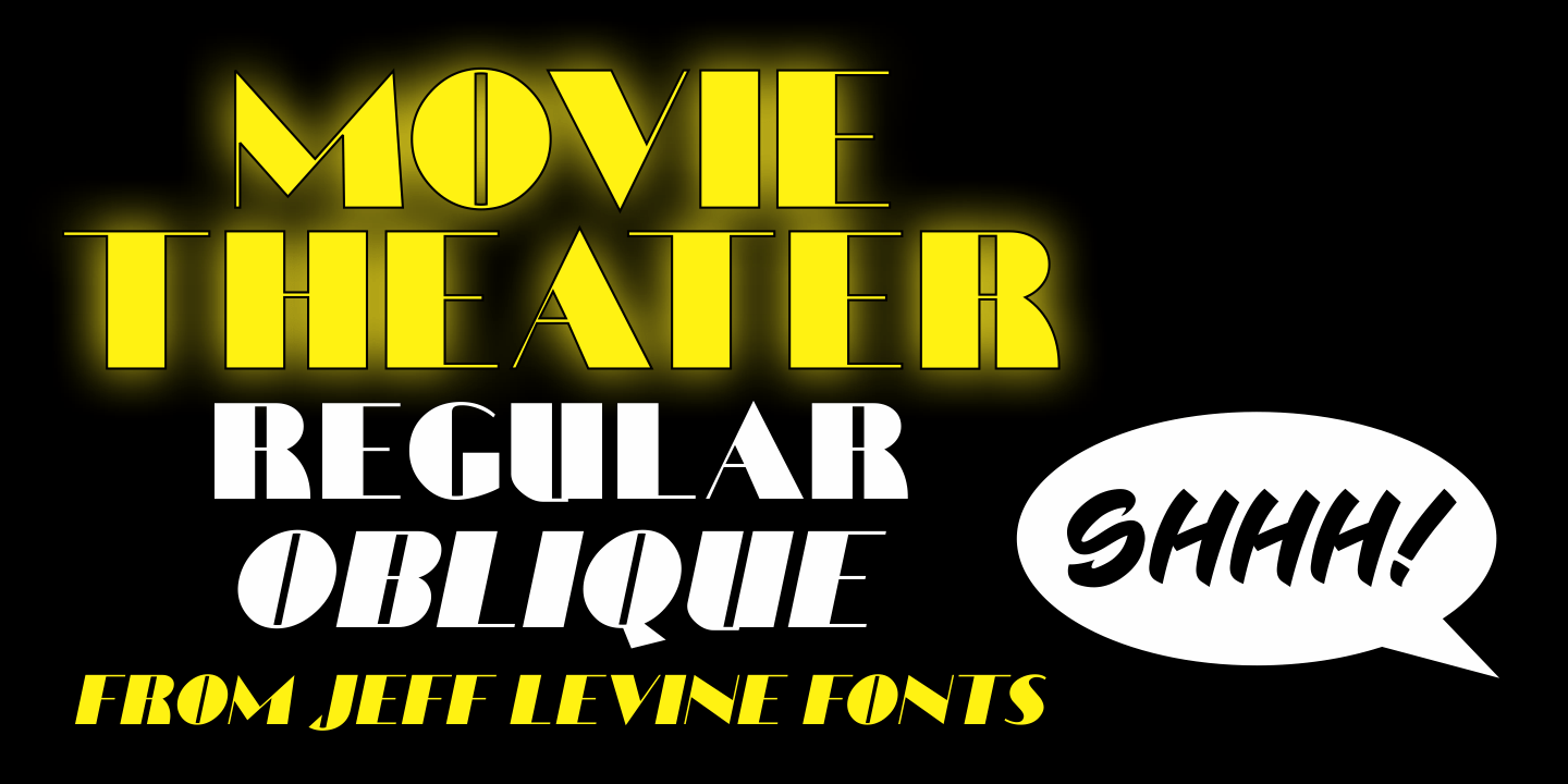 Movie Theater Font Poster #1