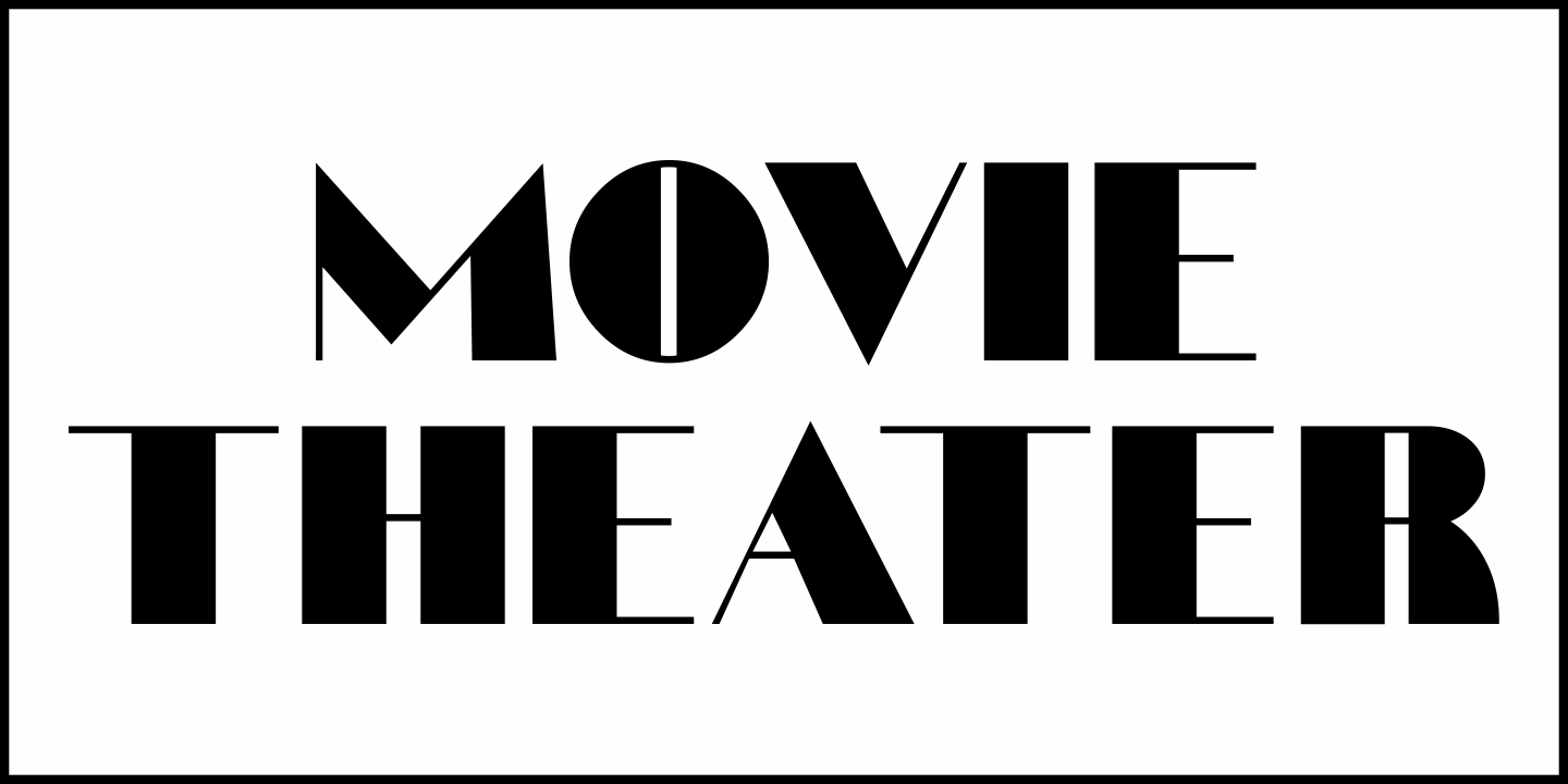 Movie Theater Font Poster #1