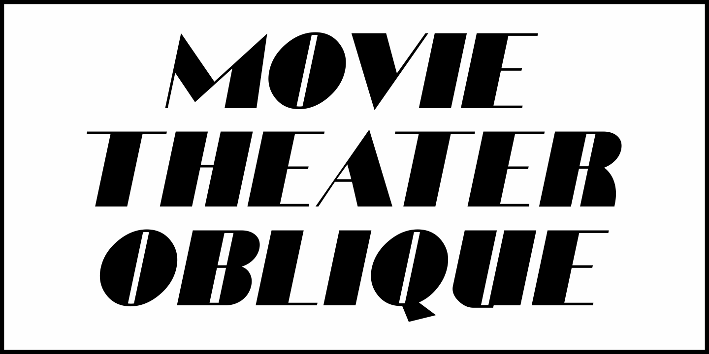 Movie Theater Font Poster #1