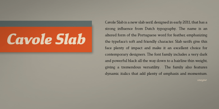 Cavole Slab Font Poster #1
