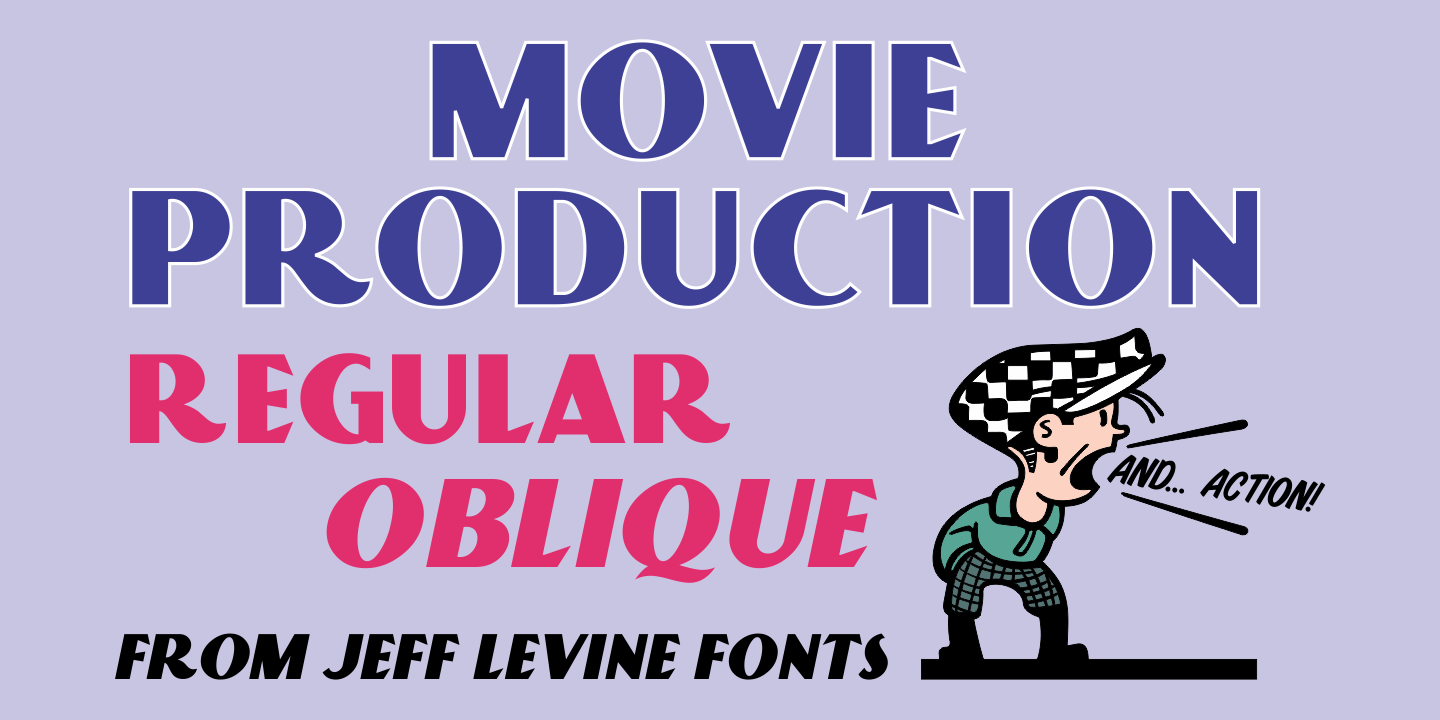 Movie Production Font Family Poster