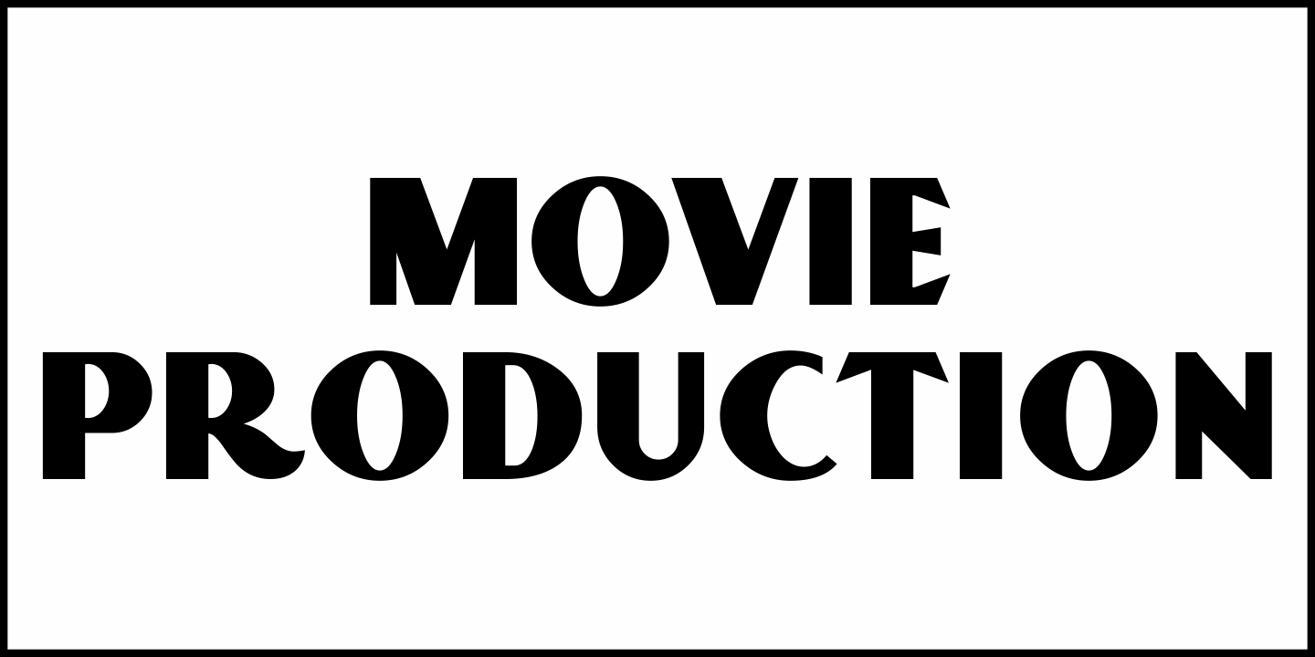 Movie Production Font Poster #2
