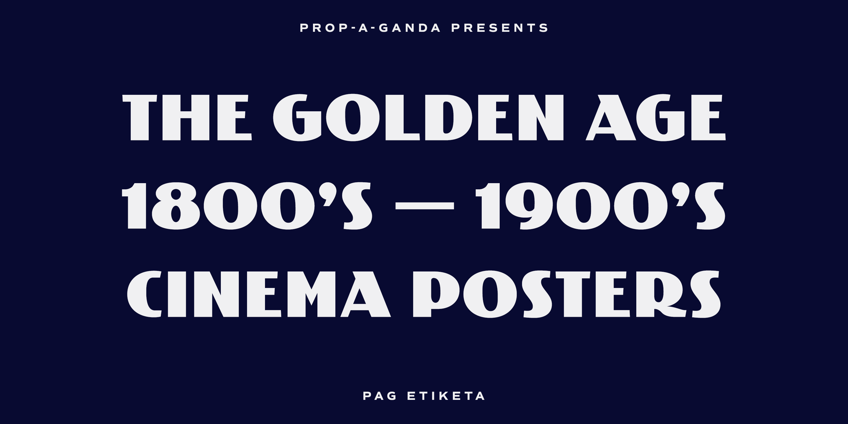 PAG Etiketa Font Poster #1